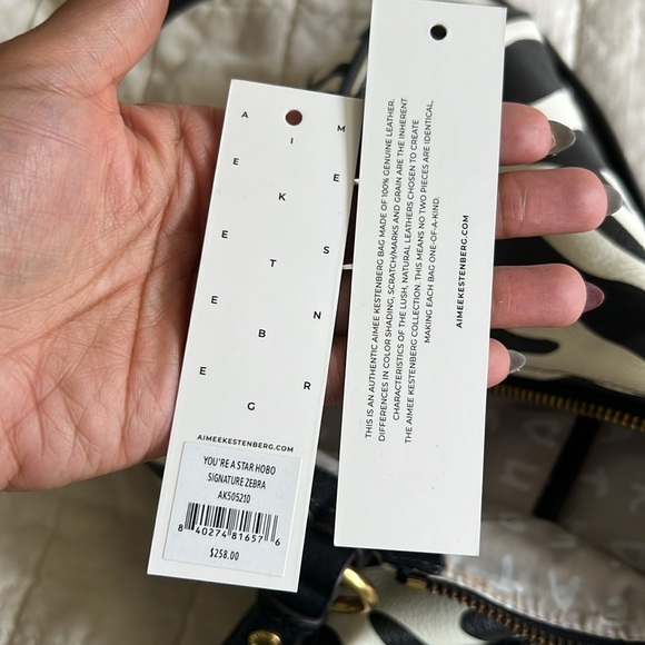 Aimee Keatrnberg You’re A Star Zebra Hobo Bag - Picture 6 of 8